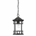 Homeroots 15.25 x 8.75 x 8.75 in. Vista II 1-Light Black Coral Hanging Light 397975